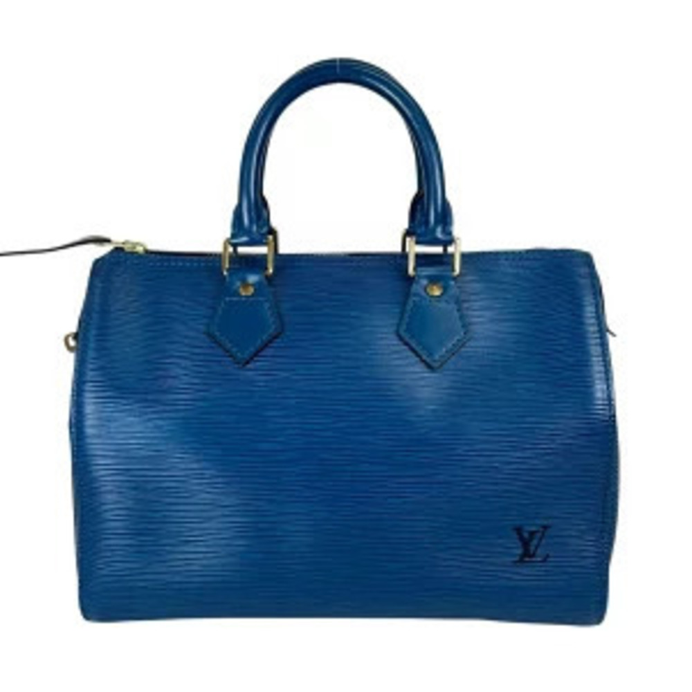 Louis Vuitton Speedy Boston Bag Epi Leather Blue